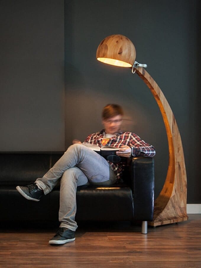 Wooden Floor Lamp with Unique Design from ABADOC Interior Design